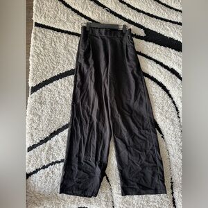 Black Casual Linen Pants